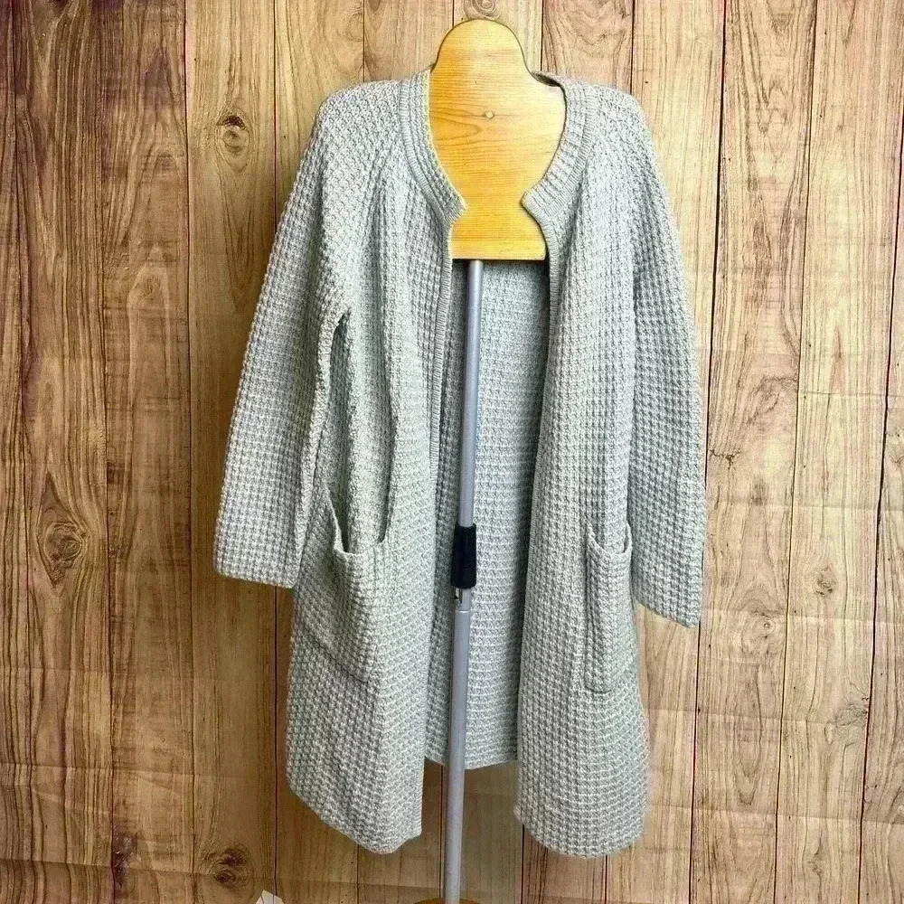 *Madewell Waffle Stitch Sweater Coat Cardigan Size S - Picture 4 of 9